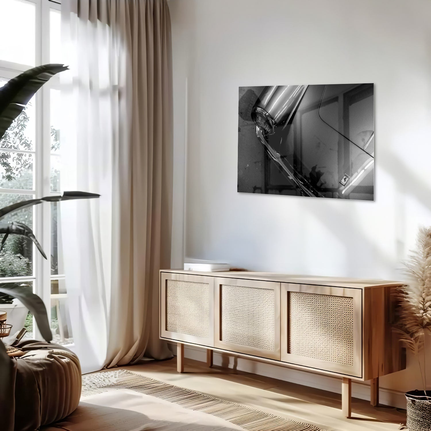 Elegantes Glasbild mit modernem abstraktem Design