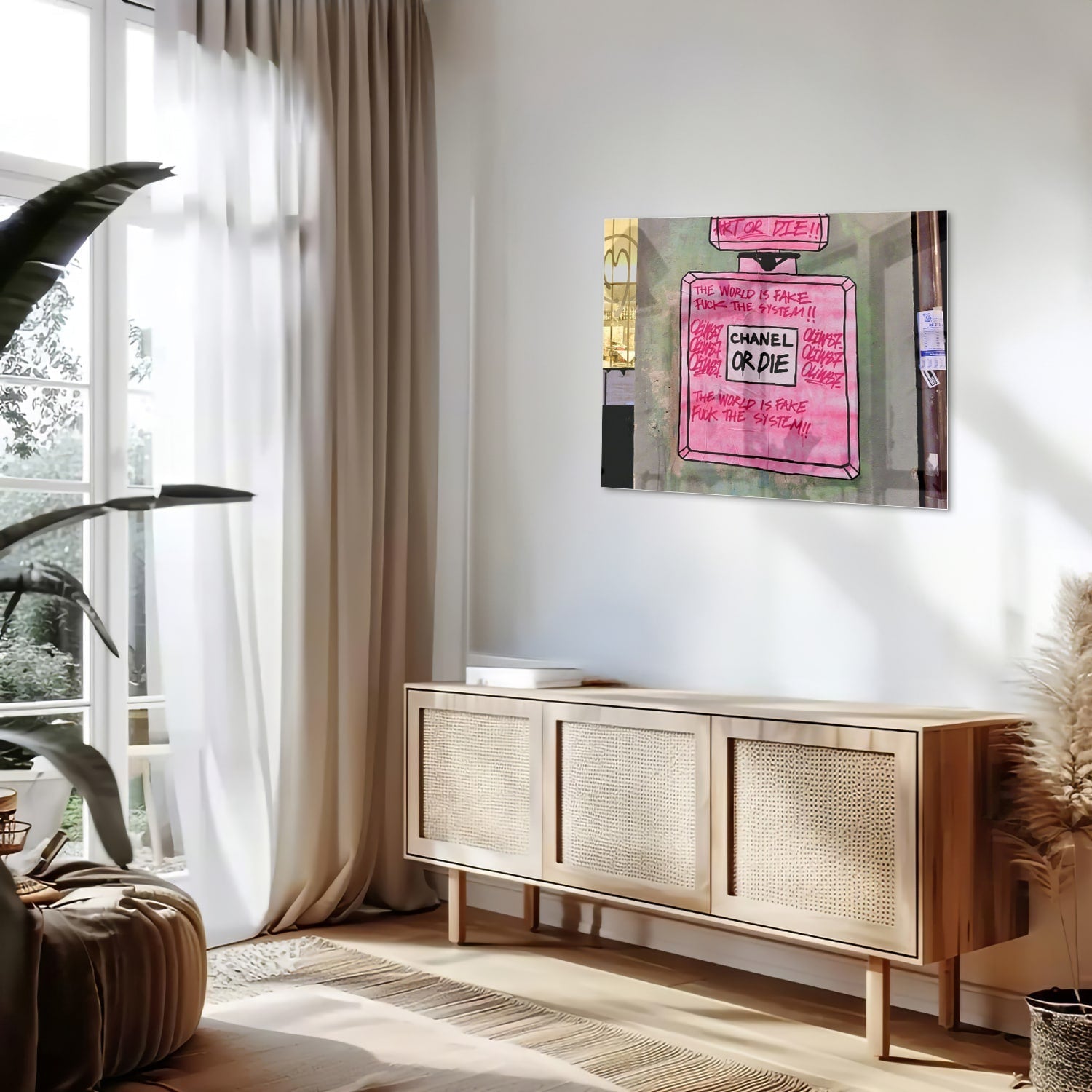 Stilvolles Glasbild: 'Chanel or Die'