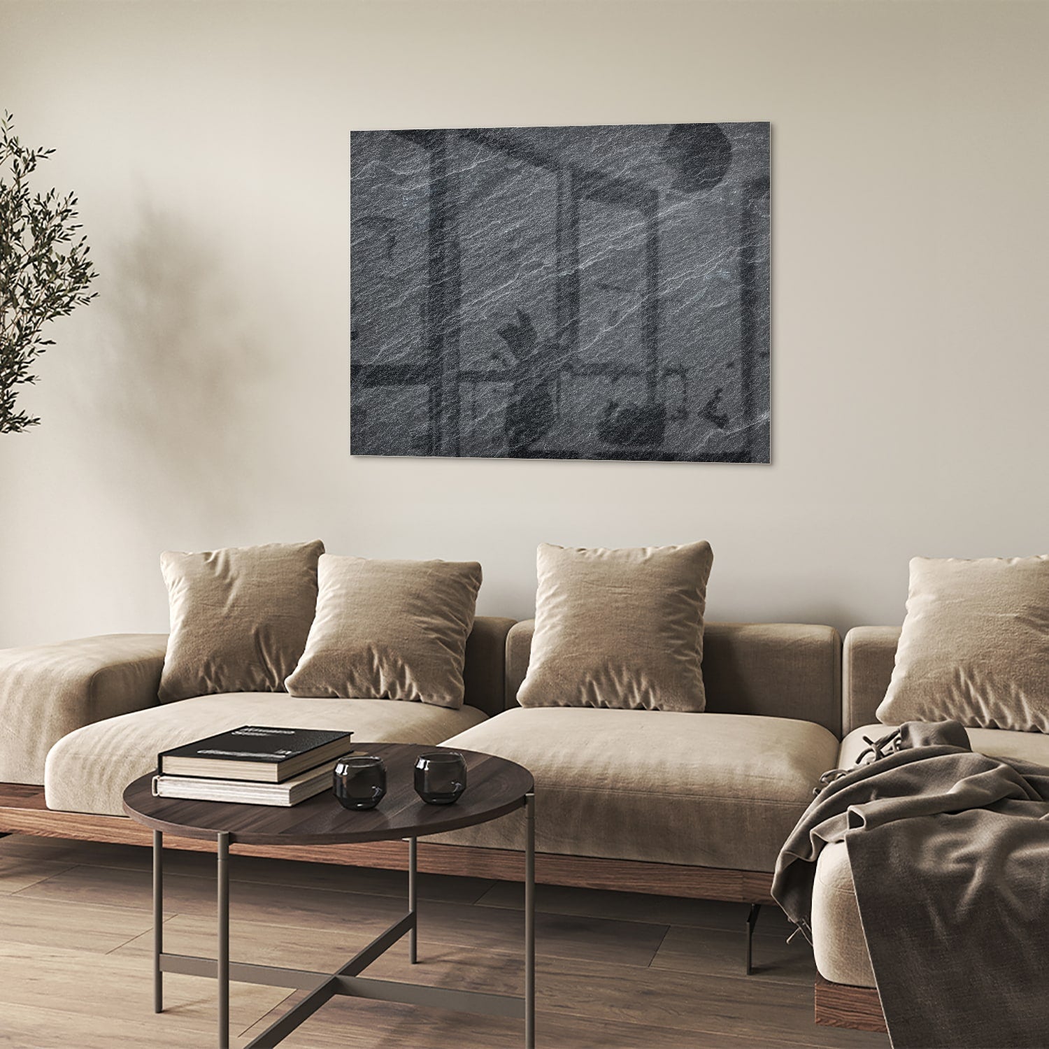 Stilvolles Glasbild mit abstraktem Muster