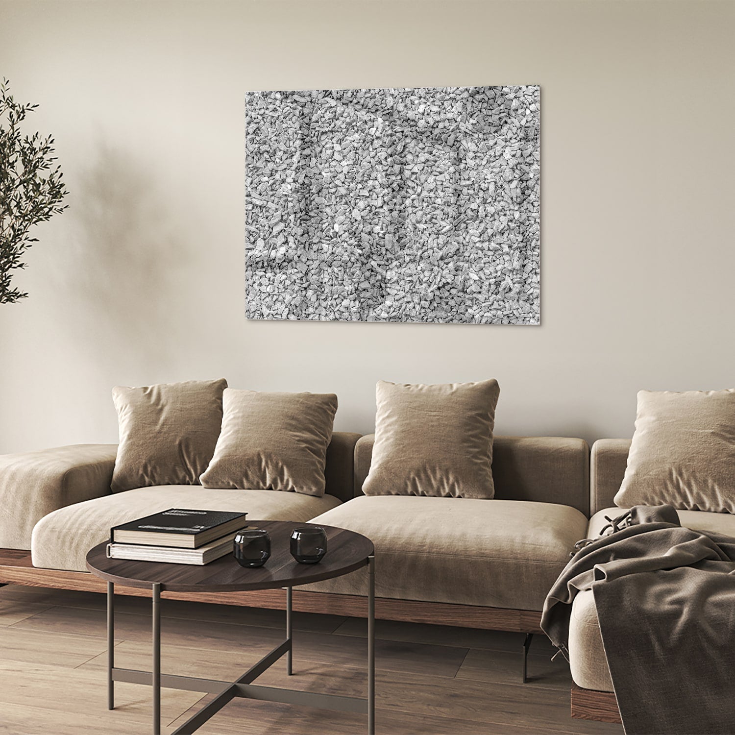Abstraktes Glasbild mit einzigartiger Textur