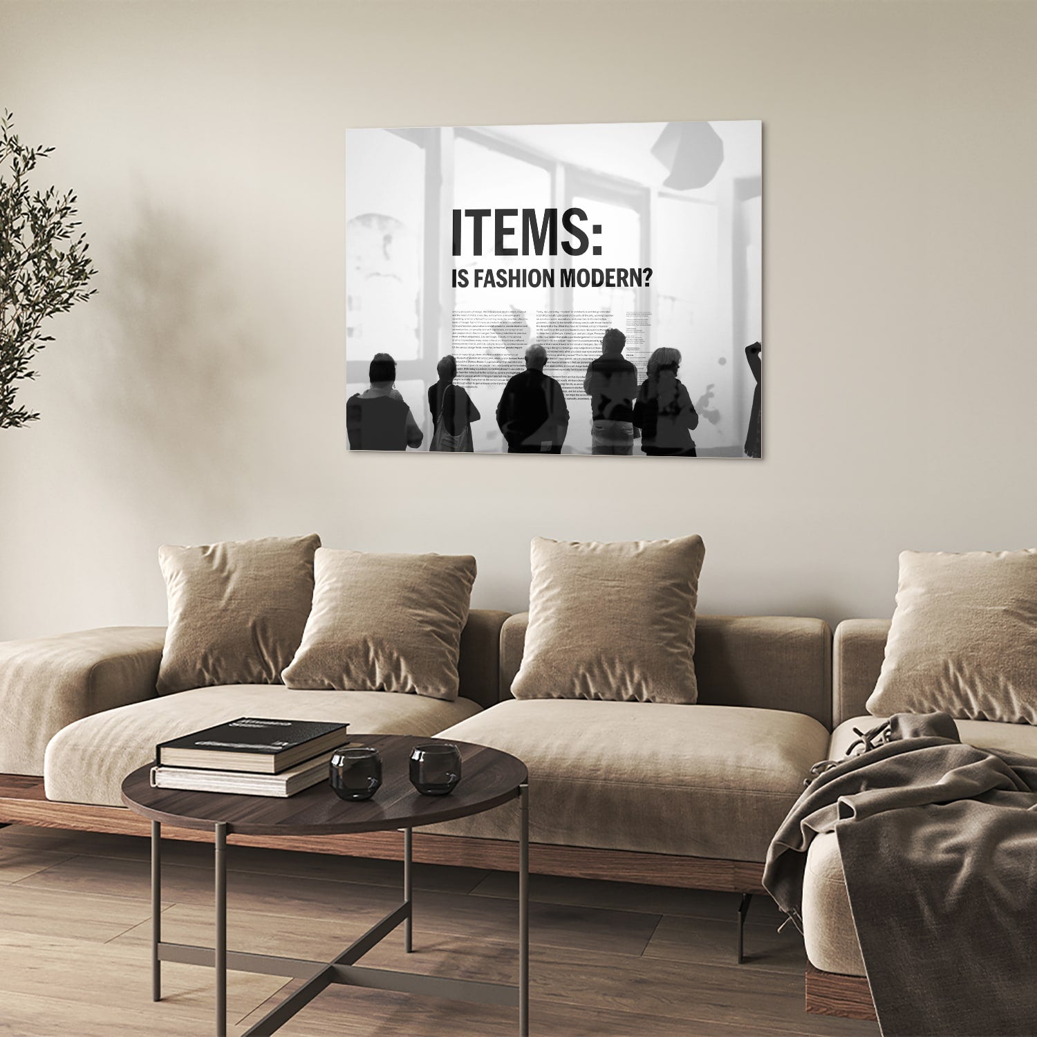 Modernes Glasbild 'Is Fashion Modern?'