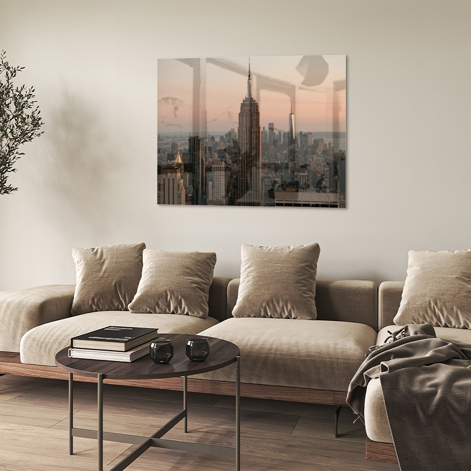 Glasbild mit dem Empire State Building