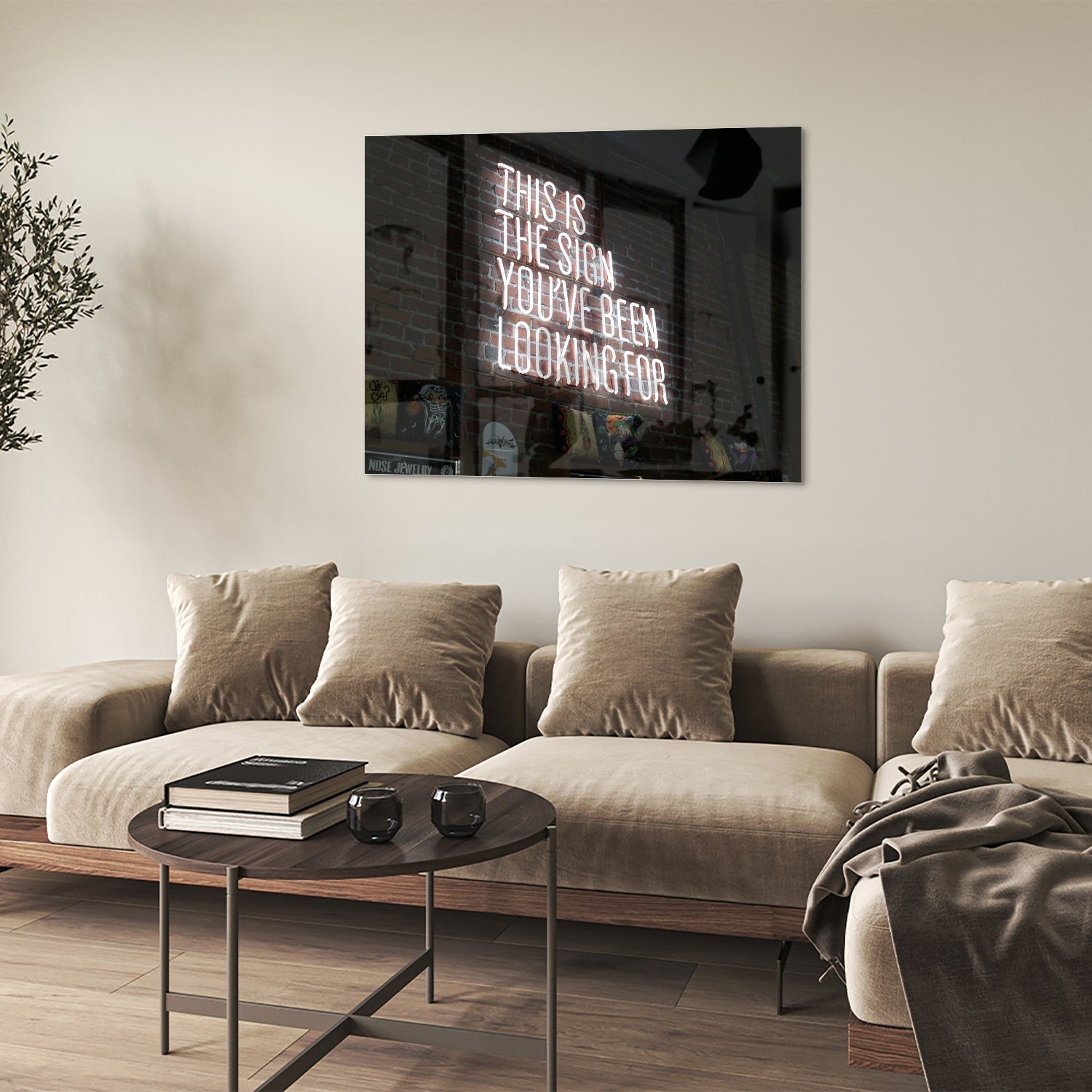 Inspirierendes Glasbild: 'This Is the Sign'