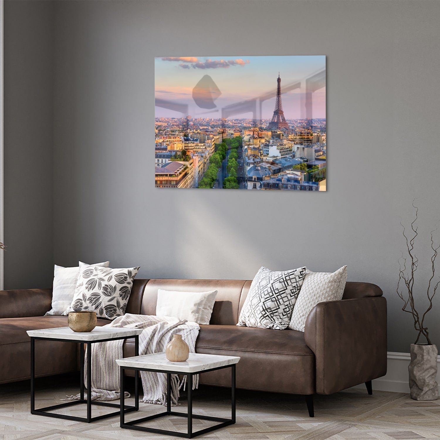 Glasbild mit dem Eiffelturm in Paris