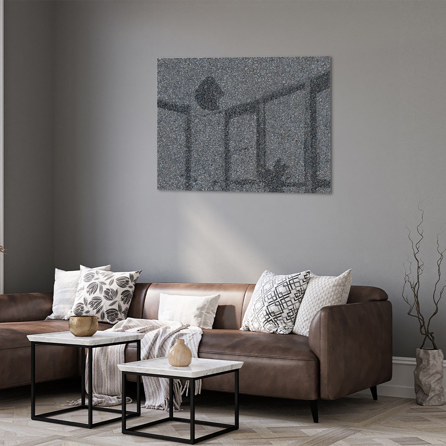 Minimalistisches Glasbild mit elegantem Design