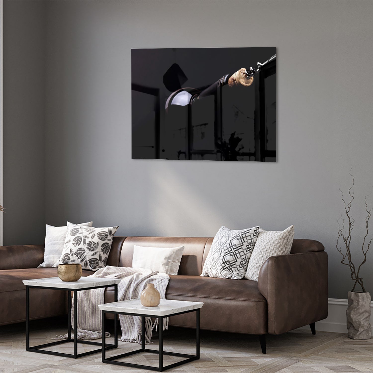 Elegantes Glasbild mit Griff