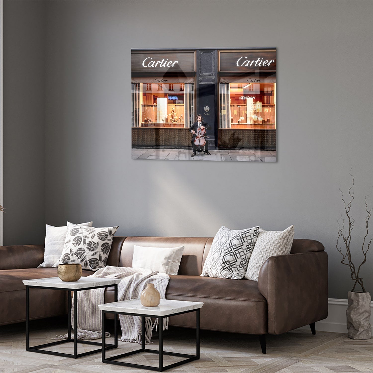 Luxuriöses Cartier-Glasbild für Ihr Interieur