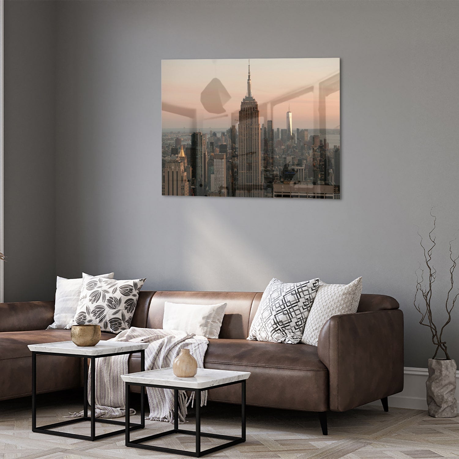 Glasbild mit dem Empire State Building