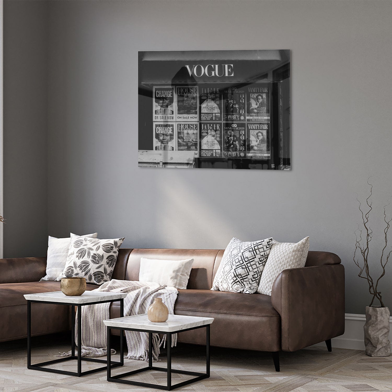 Vogue-Glasbild für minimalistische Räume