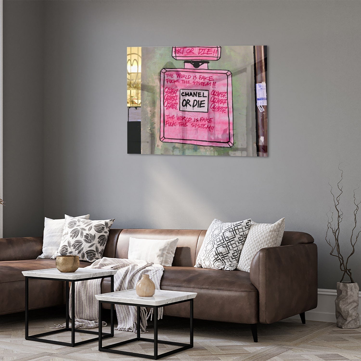 Stilvolles Glasbild: 'Chanel or Die'