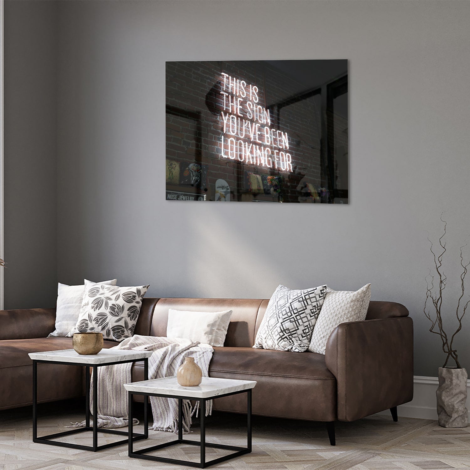 Inspirierendes Glasbild: 'This Is the Sign'