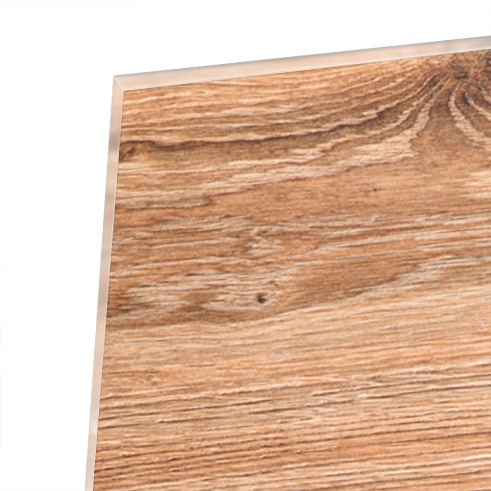 Rustikales Glasbild mit Holzoptik