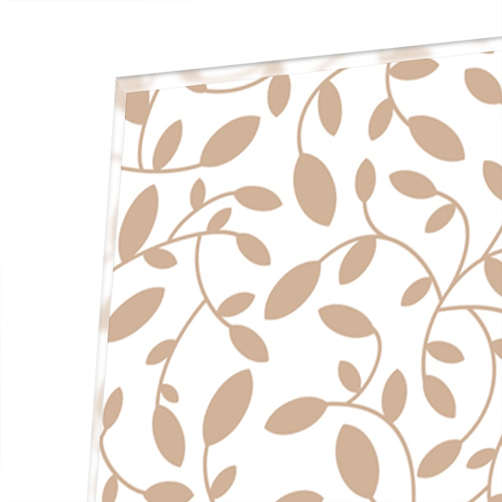 Elegantes Glasbild mit Blattmuster