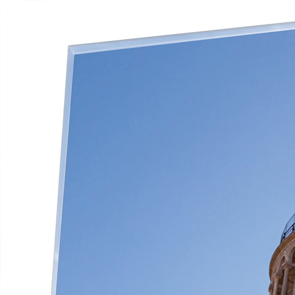 Glasbild mit dem Schiefen Turm von Pisa