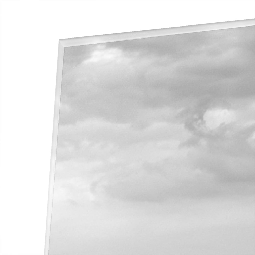 Schwarz-Weiß-Glasbild mit Stadtmotiv
