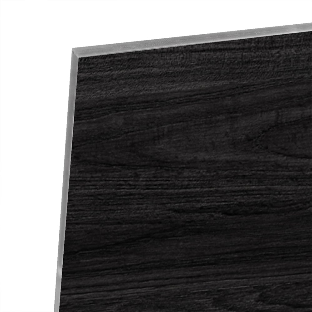 Schwarzes Glasbild mit dezenten Schatten
