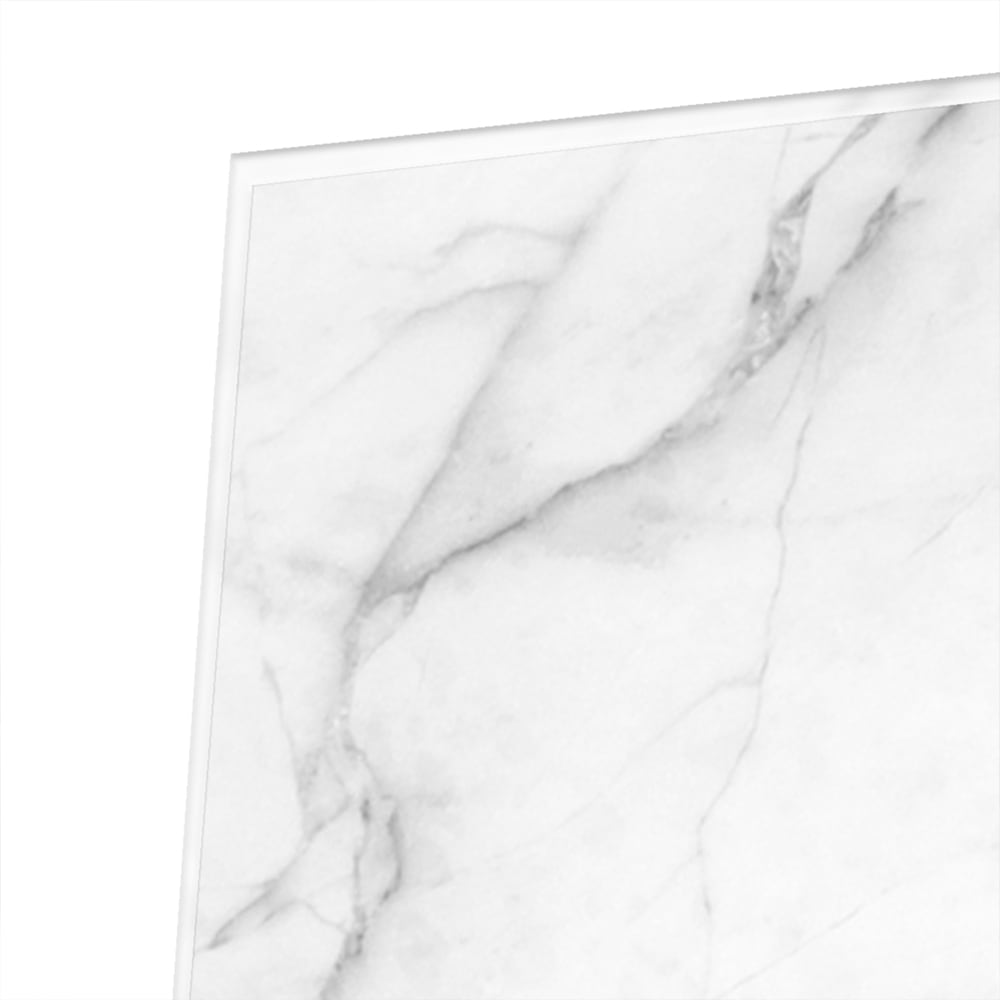 Minimalistisches Glasbild mit dezenten Marmorstrukturen