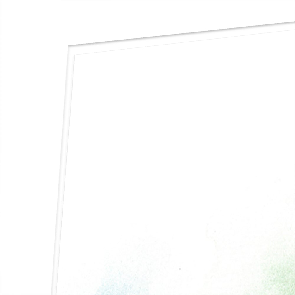 Glasbild mit grünen Tannenbäumen
