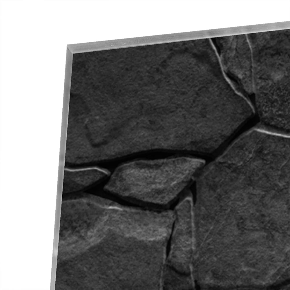 Modernes Glasbild in Schwarz und Grau