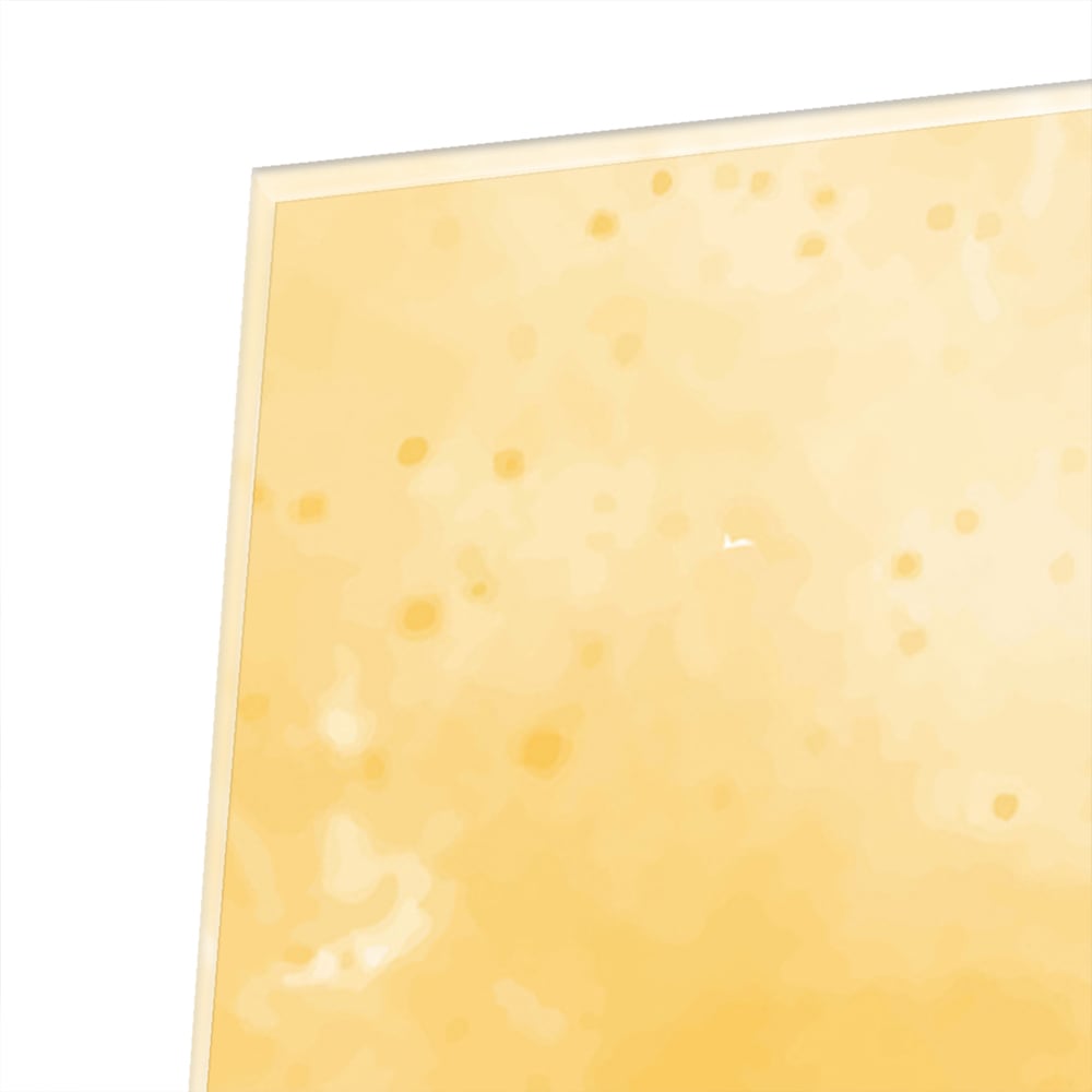 Goldenes abstraktes Glasbild für moderne Innenräume