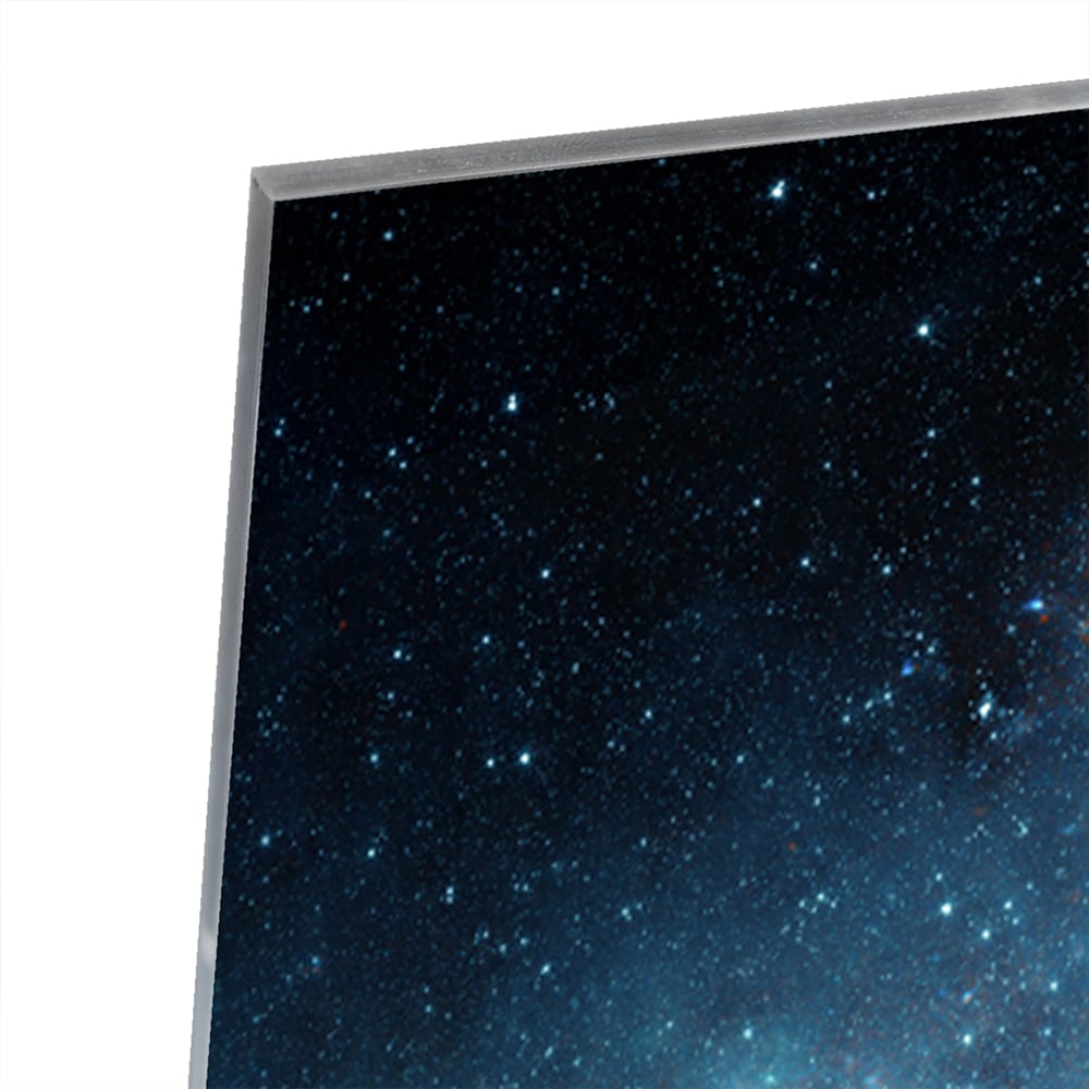 Mystisches Glasbild mit einer Galaxie