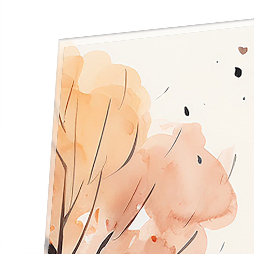 Zauberhaftes Glasbild mit Herbstlandschaft