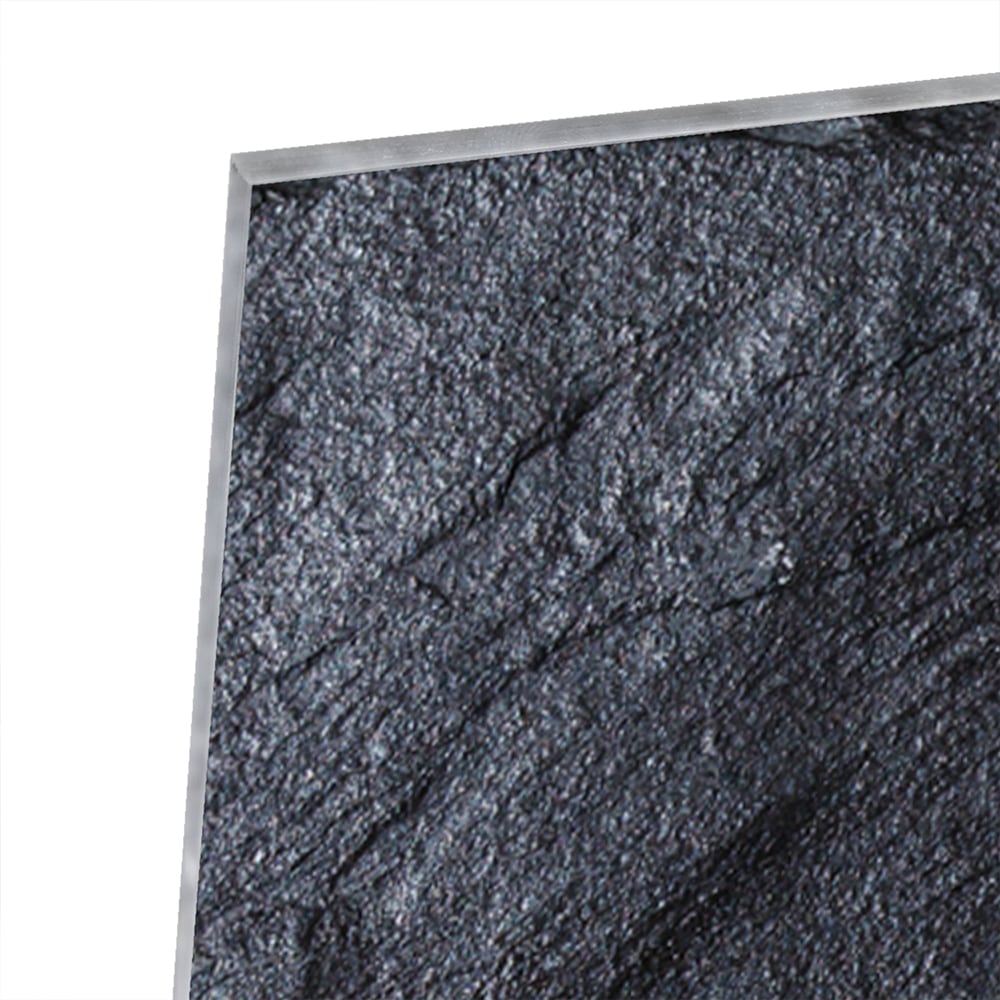 Stilvolles Glasbild mit abstrakter Schwarz-Weiß-Textur
