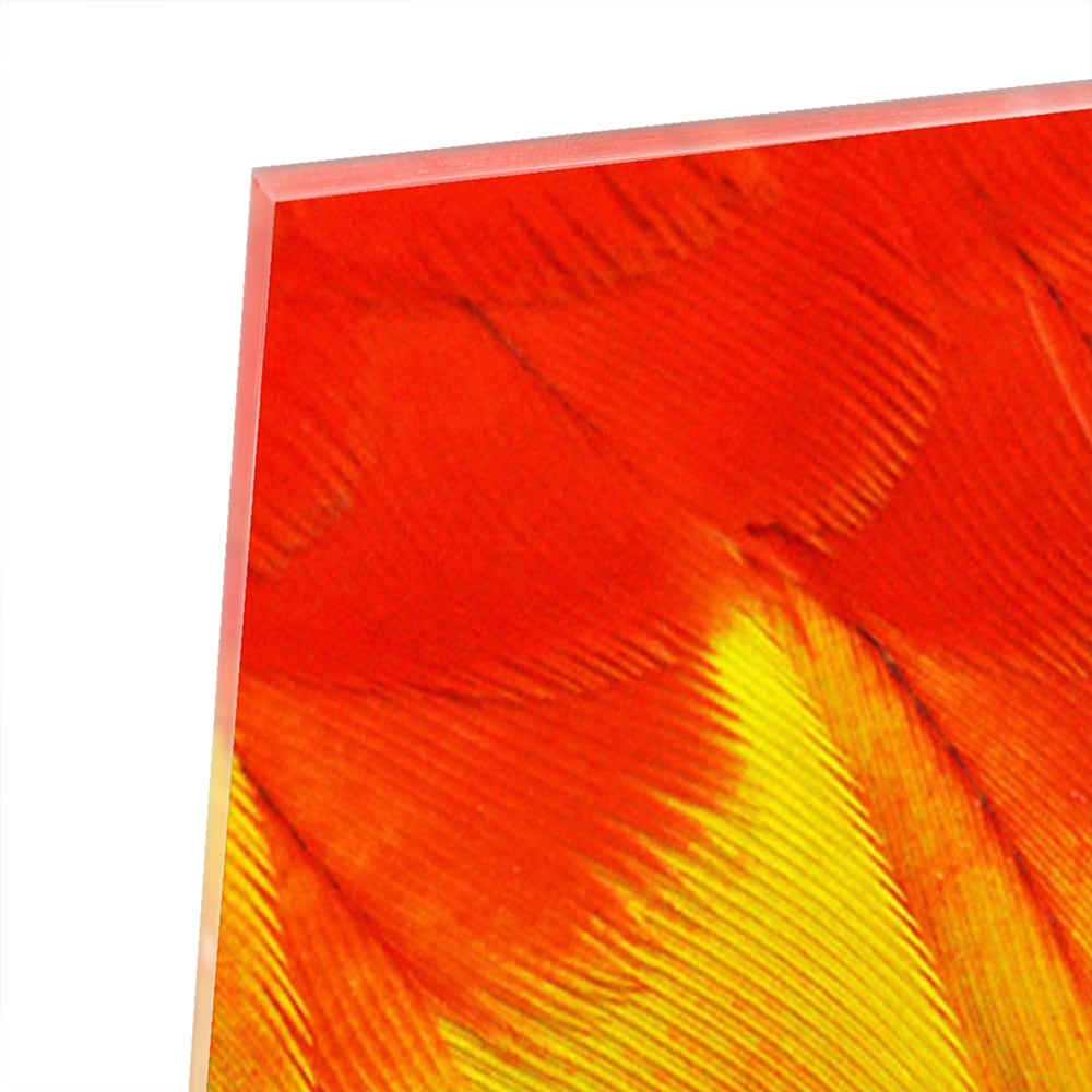 Farbenfrohes Glasbild mit abstrakten Wellen