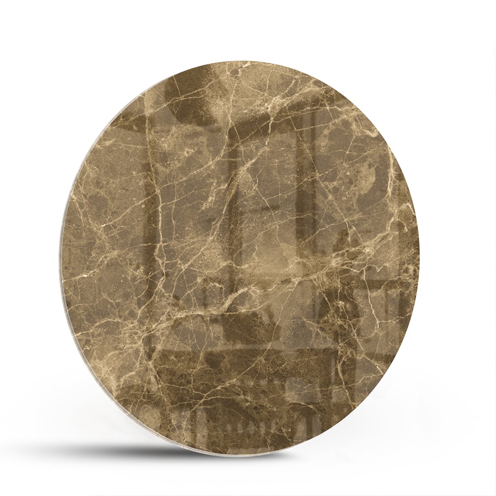 Goldfarbenes Glasbild mit Marmoreffekt – Glasbild aus Sicherheitsglas, Größe 140x70