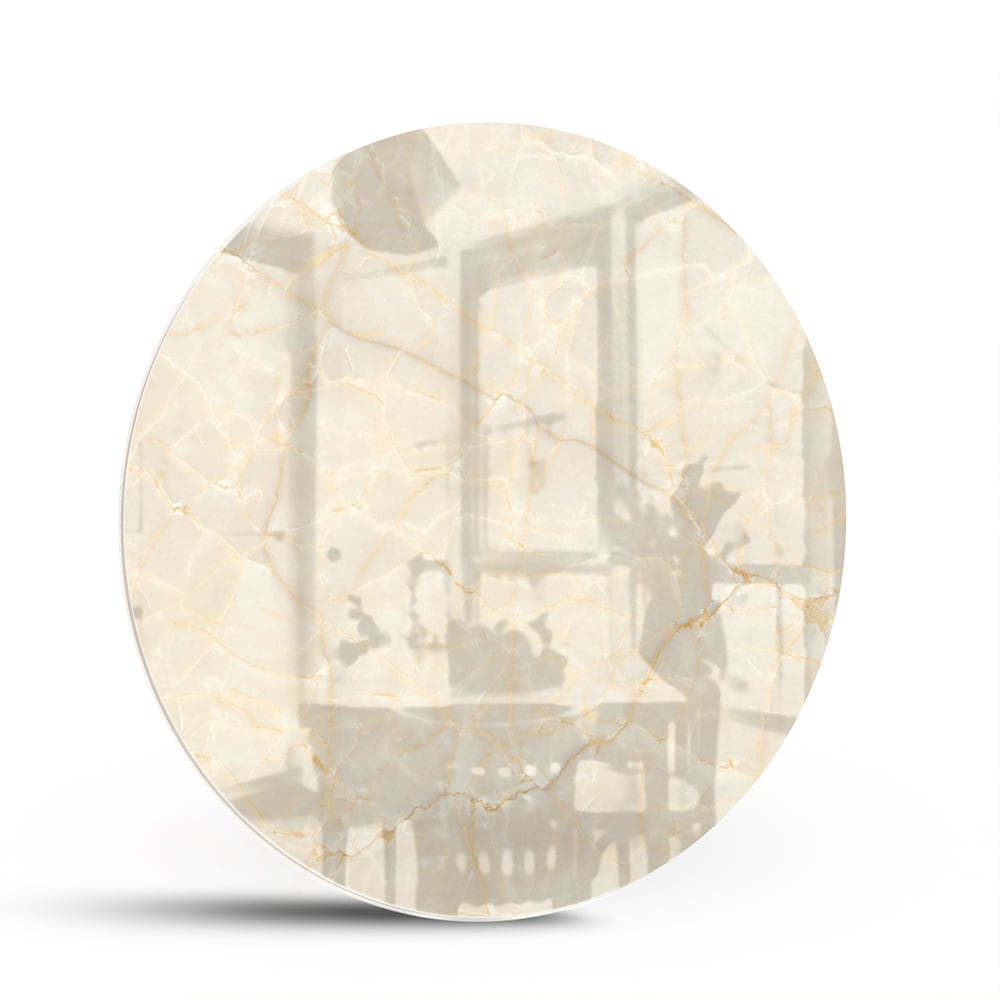 Elegantes Glasbild mit Marmormotiv – Glasbild aus Sicherheitsglas, Größe 140x70