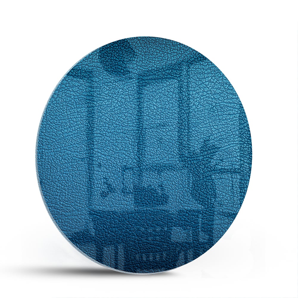 Blaues Glasbild mit Reflexionseffekt – Glasbild aus Sicherheitsglas, Größe 140x70