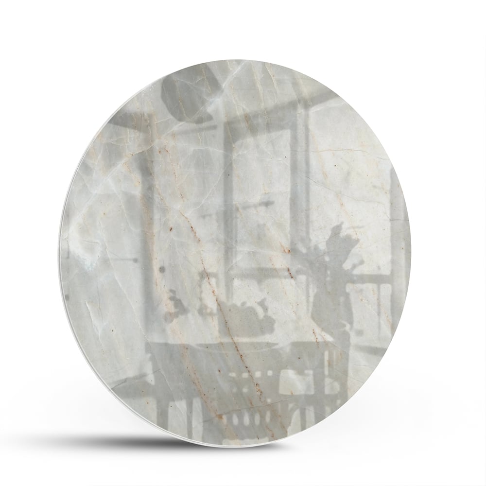 Glasbild mit abstrakter Marmoroptik – Glasbild aus Sicherheitsglas, Größe 140x70