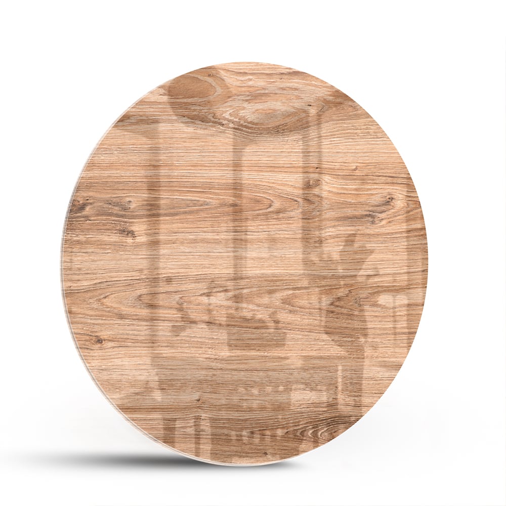 Rustikales Glasbild mit Holzoptik – Glasbild aus Sicherheitsglas, Größe 140x70