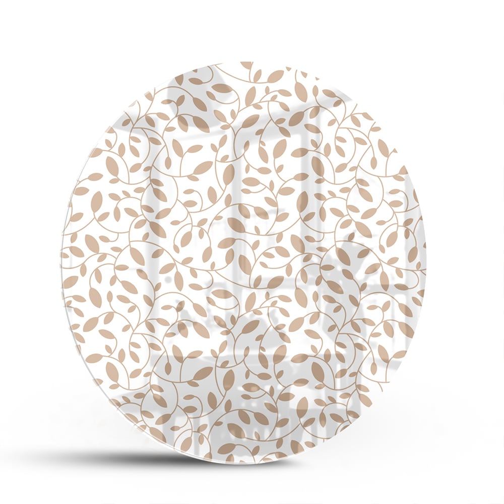 Elegantes Glasbild mit Blattmuster – Glasbild aus Sicherheitsglas, Größe 140x70