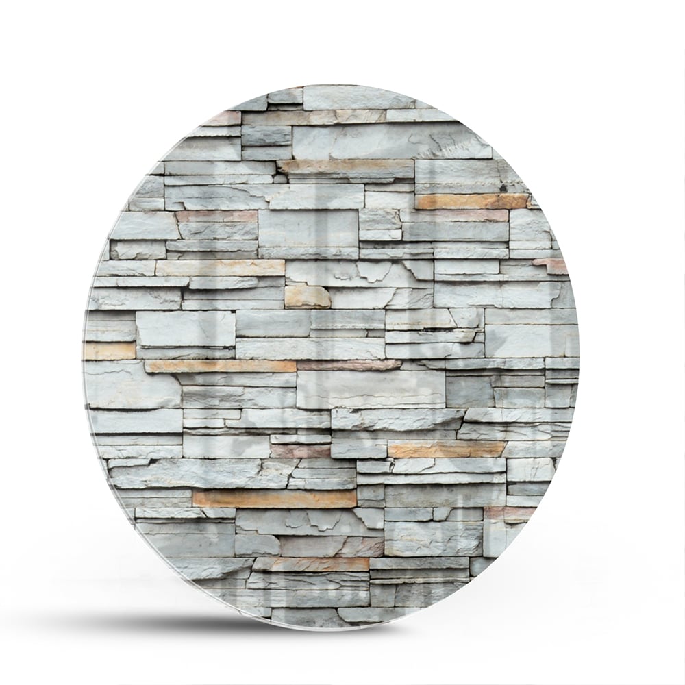 Modernes Glasbild mit Textur in Grau – Glasbild aus Sicherheitsglas, Größe 140x70