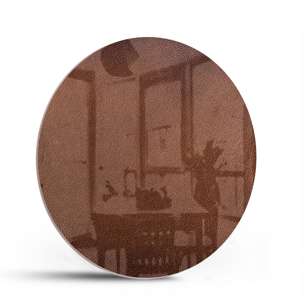 Elegantes Glasbild in Erdtönen – Glasbild aus Sicherheitsglas, Größe 140x70
