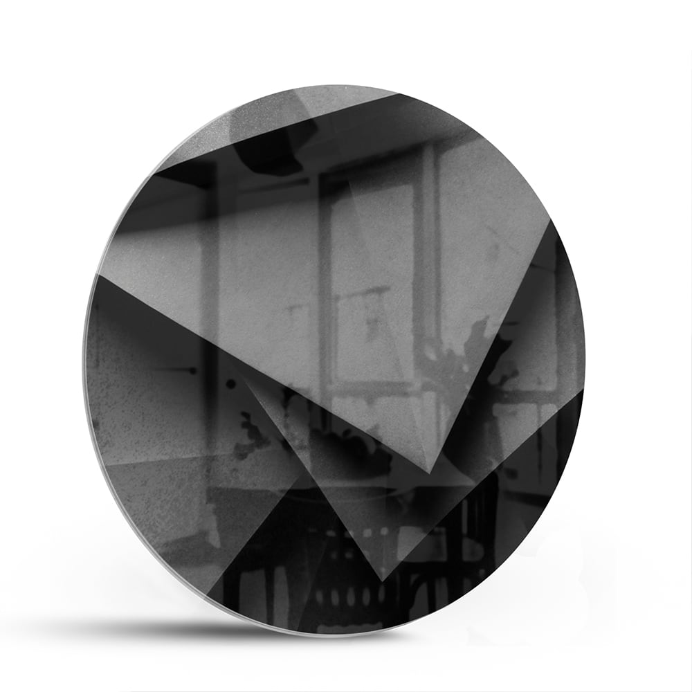 Modernes Glasbild mit geometrischem Motiv – Glasbild aus Sicherheitsglas, Größe 140x70