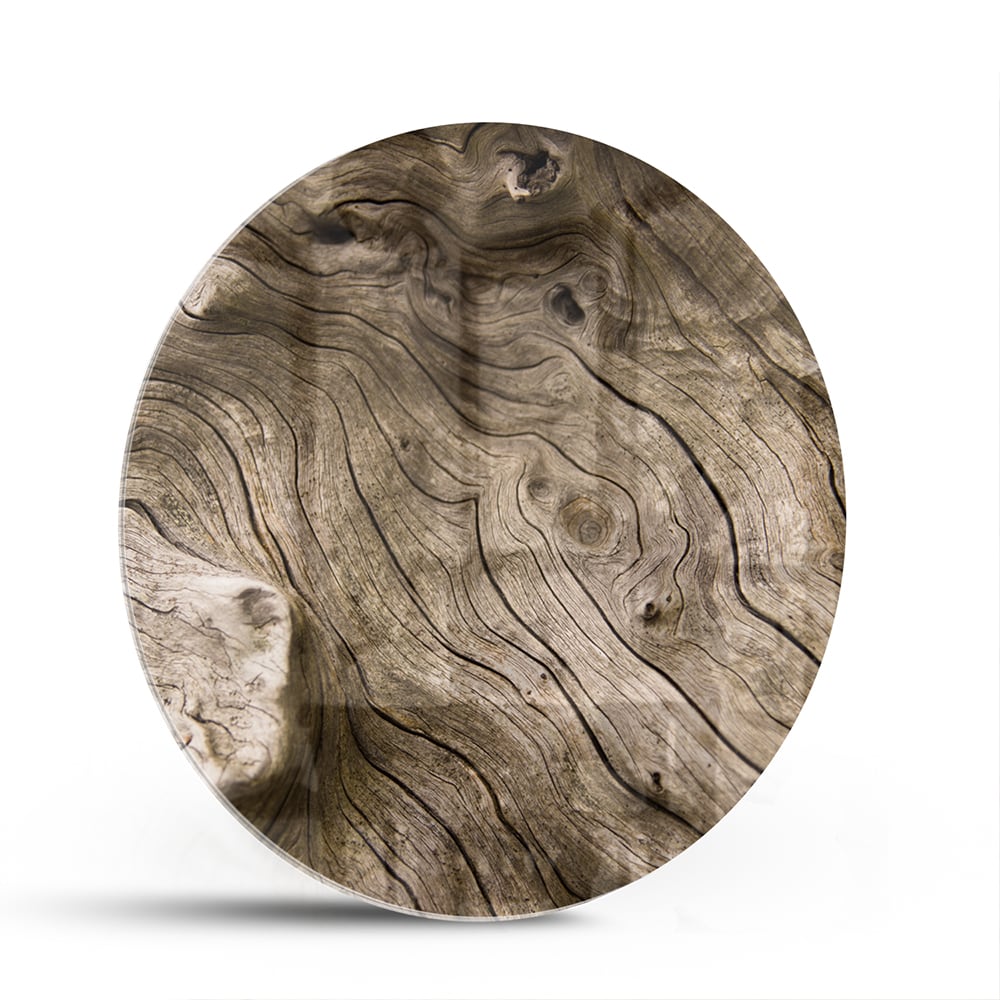 Glasbild mit Holzmaserung – Glasbild aus Sicherheitsglas, Größe 140x70