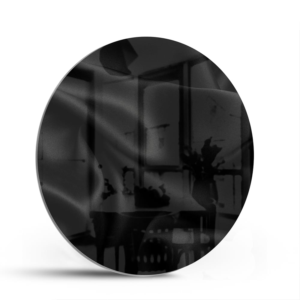 Elegantes schwarzes Glasbild für moderne Innenräume – Glasbild aus Sicherheitsglas, Größe 140x70