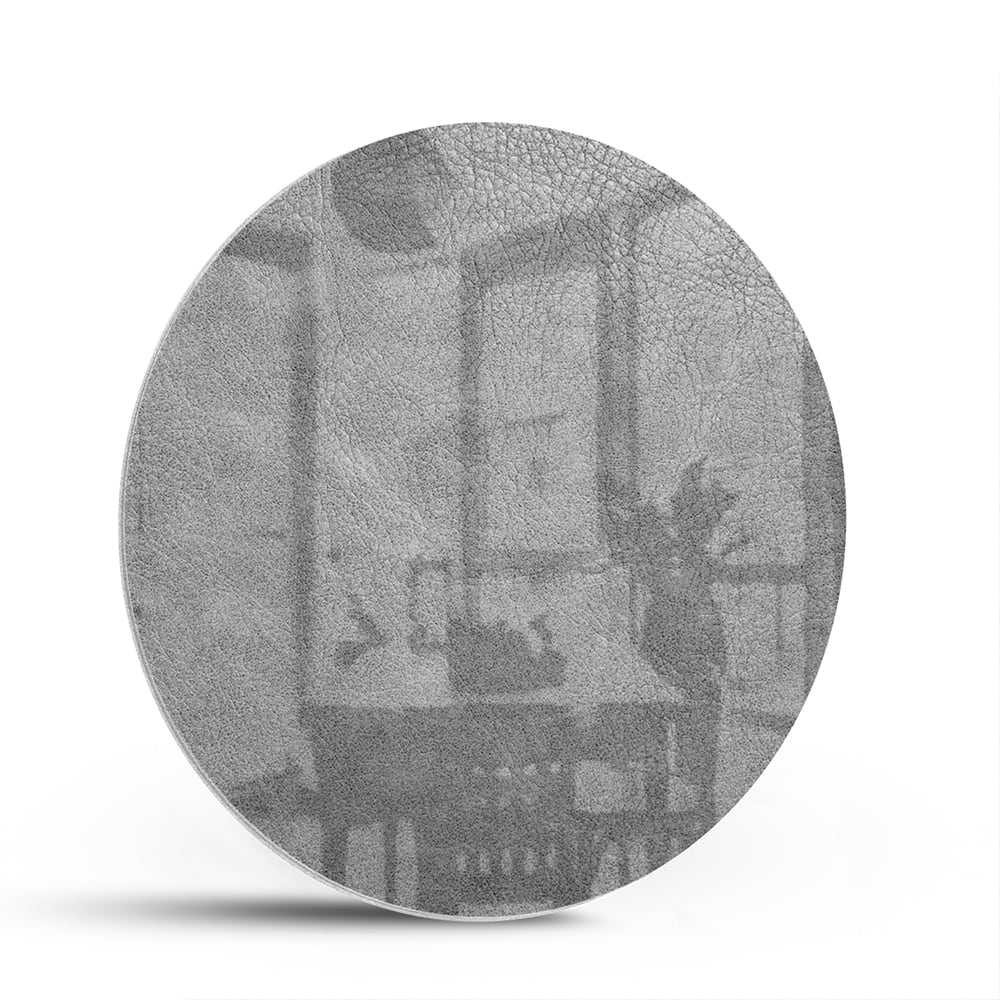 Minimalistisches Glasbild mit Schatten – Glasbild aus Sicherheitsglas, Größe 140x70