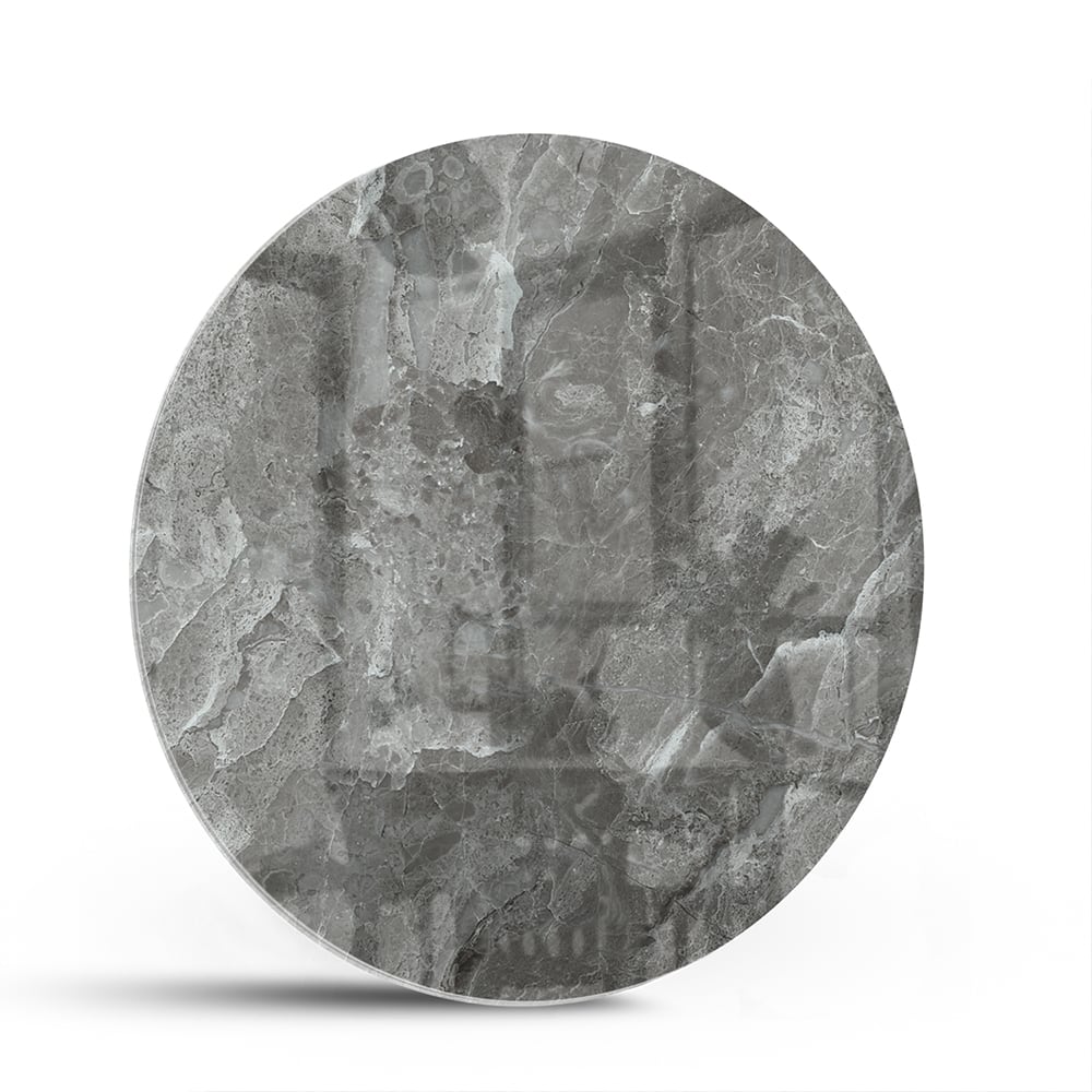 Stilvolles Glasbild mit grauer Marmorstruktur – Glasbild aus Sicherheitsglas, Größe 140x70