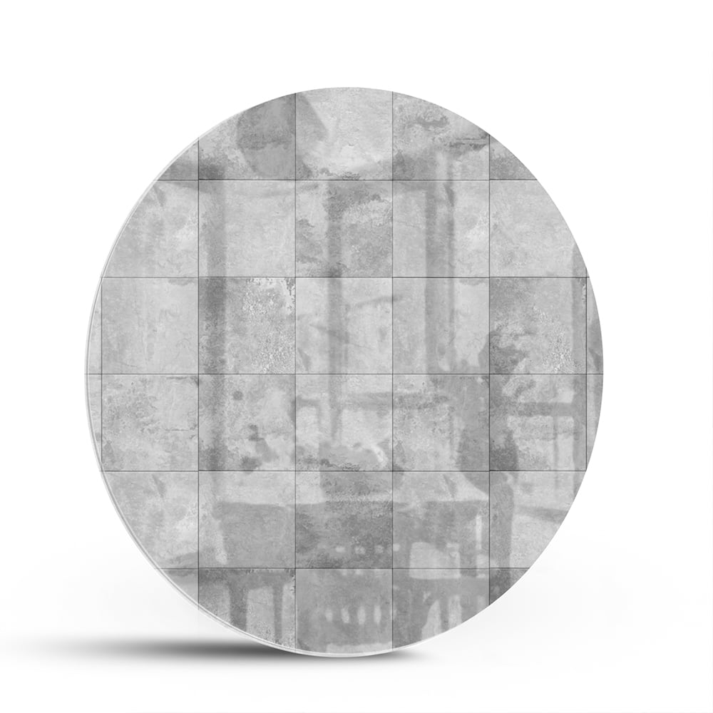 Modernes Glasbild mit abstrakten Grautönen – Glasbild aus Sicherheitsglas, Größe 140x70