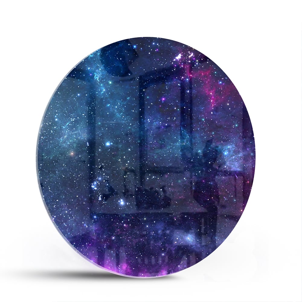 Magisches Glasbild mit dem Universum – Glasbild aus Sicherheitsglas, Größe 140x70