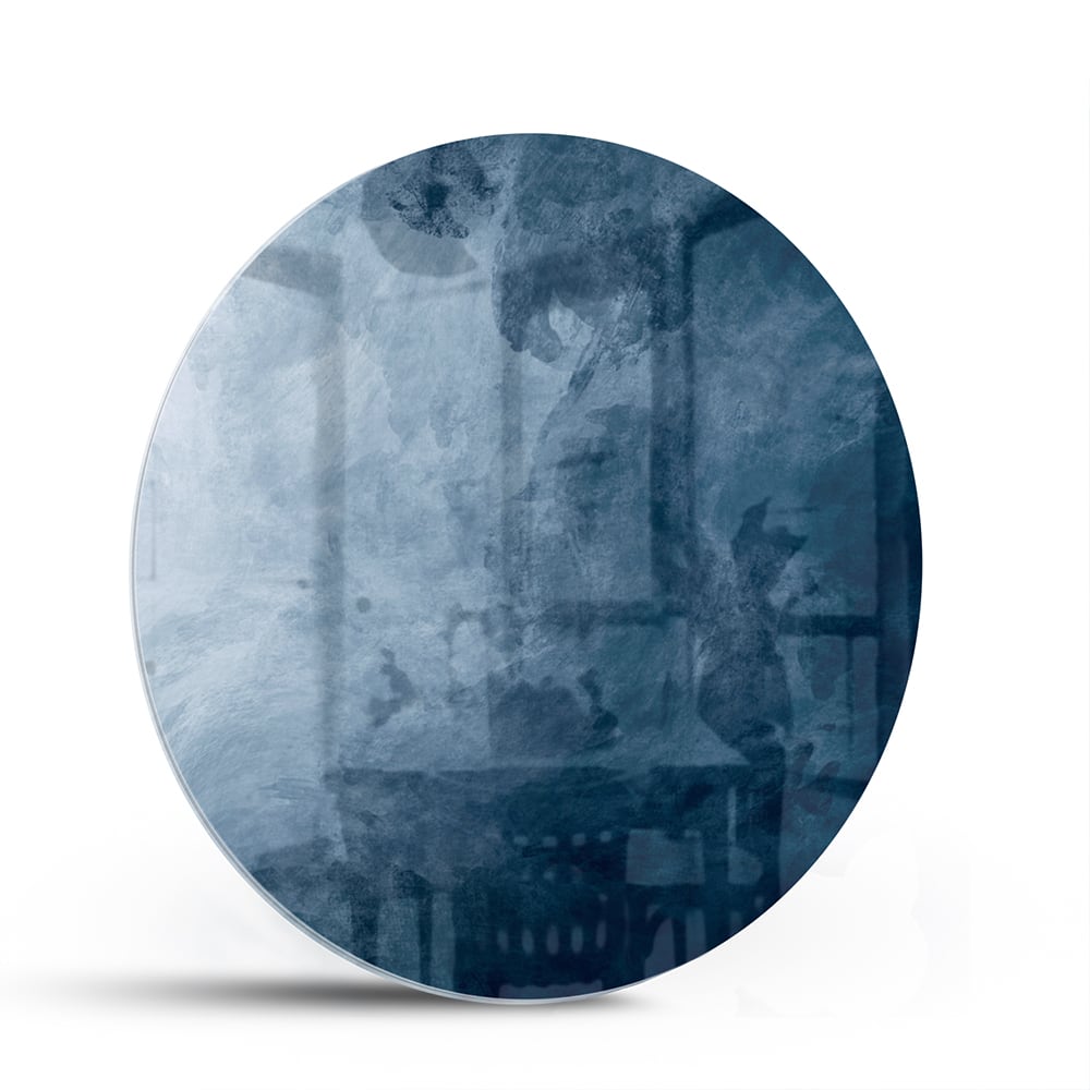 Königsblaues Glasbild – verschiedene Größen – Glasbild aus Sicherheitsglas, Größe 140x70