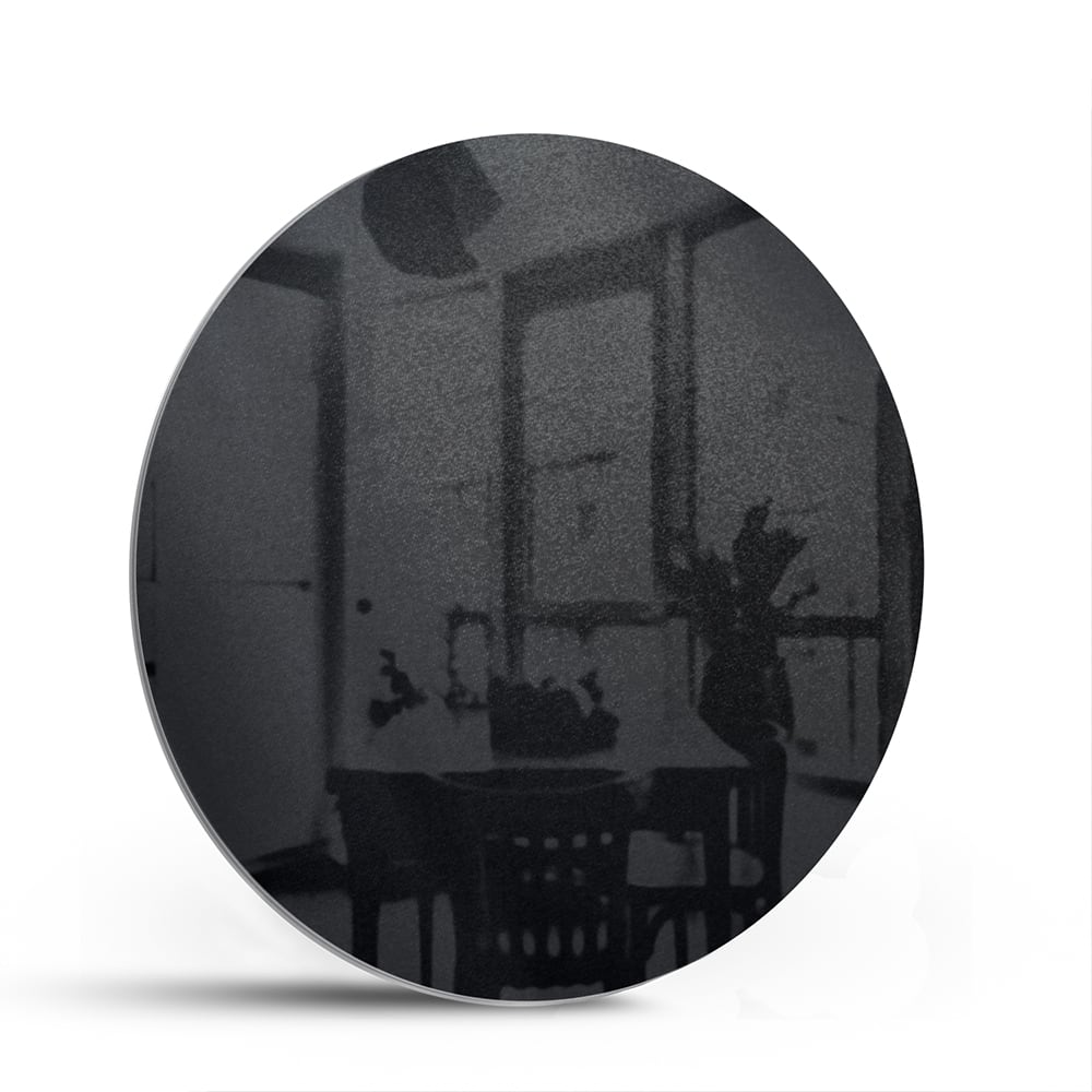 Modernes Glasbild in abstrakten schwarzen Tönen – Glasbild aus Sicherheitsglas, Größe 140x70