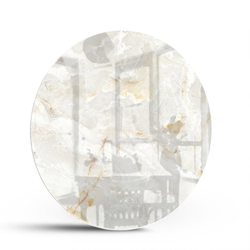 Elegantes Glasbild mit Gold und Grau – Glasbild aus Sicherheitsglas, Größe 140x70