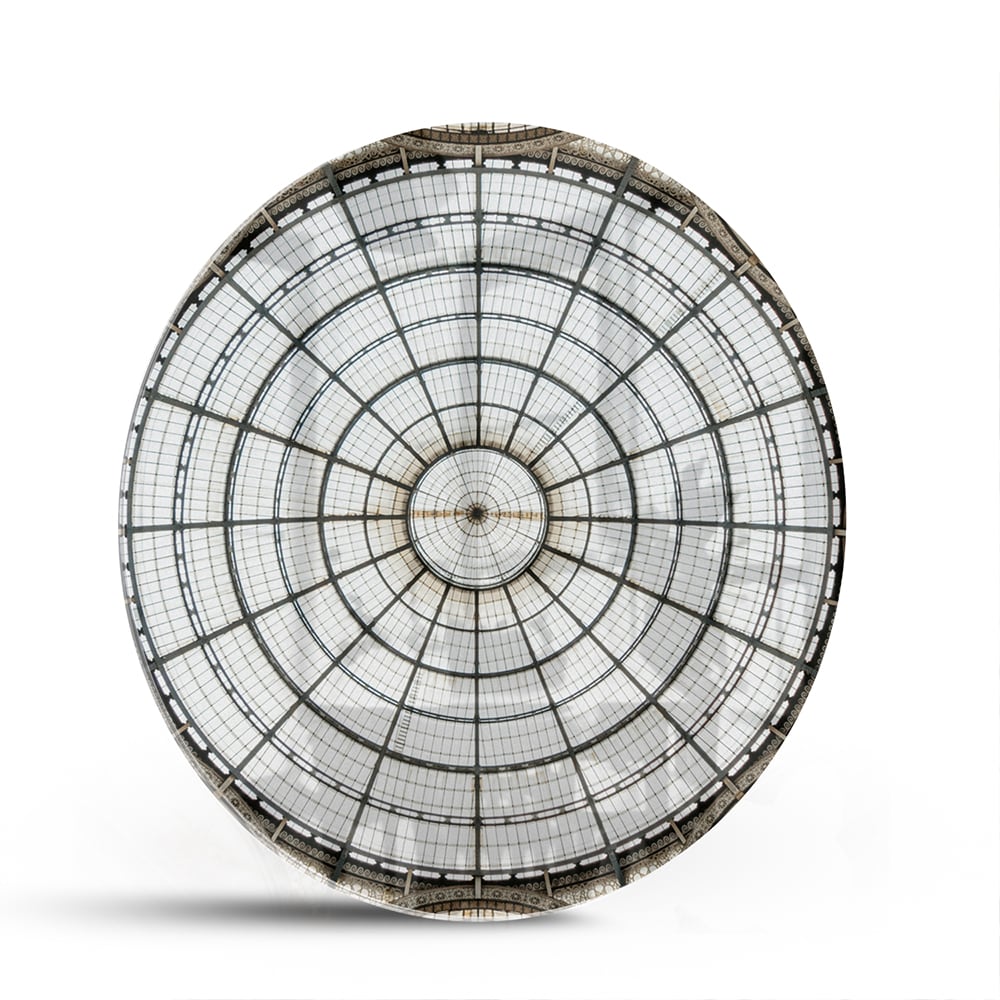 Elegantes Glasbild mit einer kunstvollen Kuppel – Glasbild aus Sicherheitsglas, Größe 140x70
