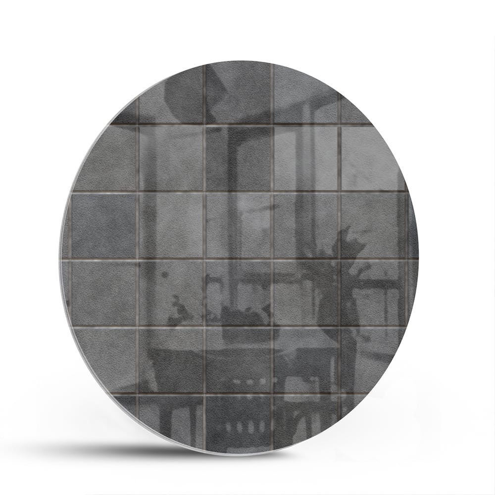 Modernes Glasbild mit Grautönen – Glasbild aus Sicherheitsglas, Größe 140x70