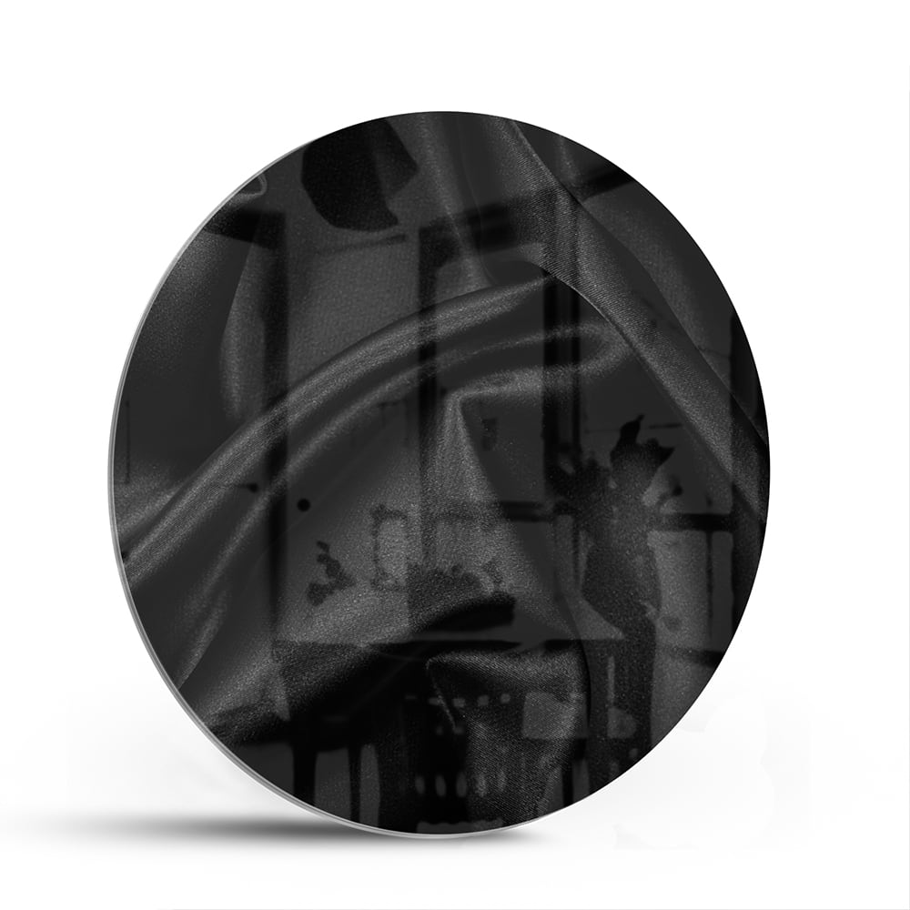 Stilvolles schwarzes Glasbild für ein modernes Interieur – Glasbild aus Sicherheitsglas, Größe 140x70