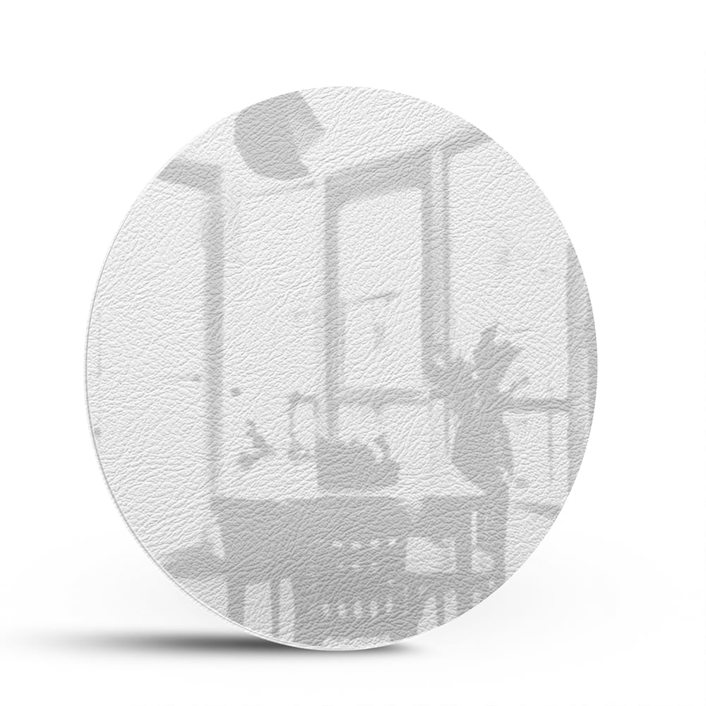 Minimalistisches Glasbild mit Fensterreflexion – Glasbild aus Sicherheitsglas, Größe 140x70